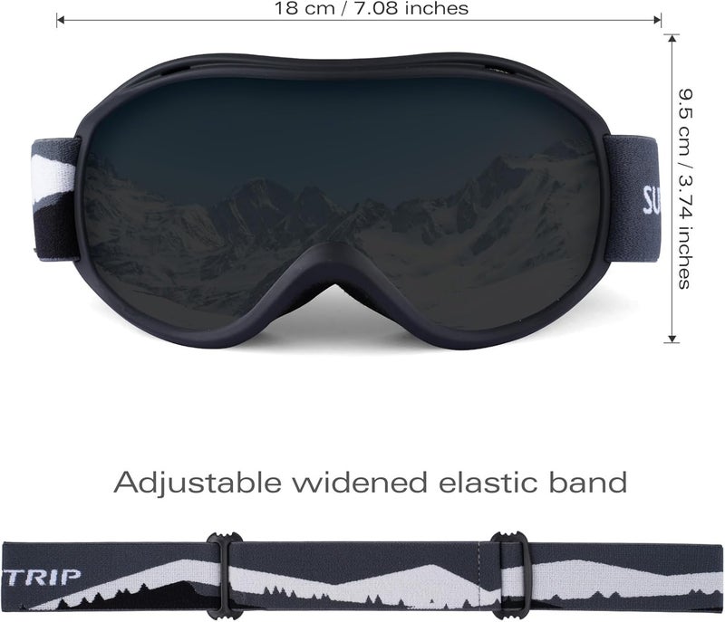 Supertrip Ski Goggles Men Women Anti-Fog Snow Goggles UV Protection Snowboard Goggles for Adult Youth - Image 5